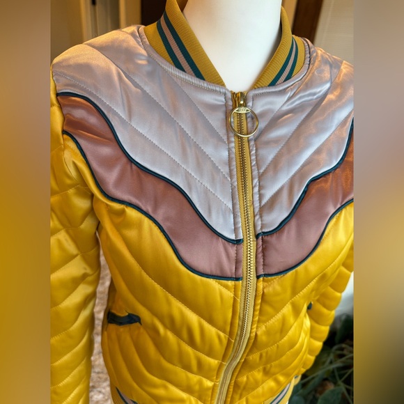 Classic Rock Couture SMALL Dolly Western Mustard Bomber Jacket - Picture 2 of 14